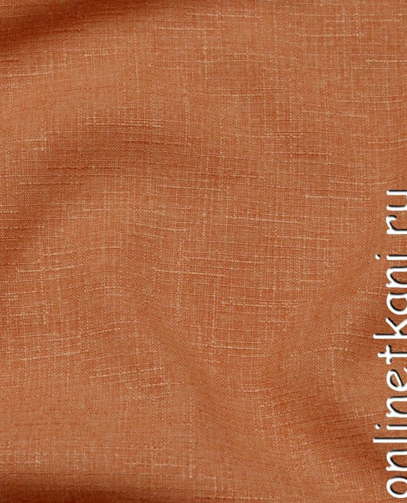 Ткань Лен 0211 цвет оранжевый картинка