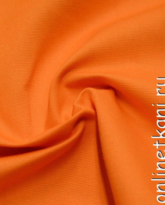 Ткань Лен 0268 цвет оранжевый картинка 2