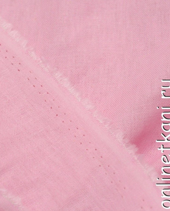Ткань Лен 0299 цвет розовый картинка 2
