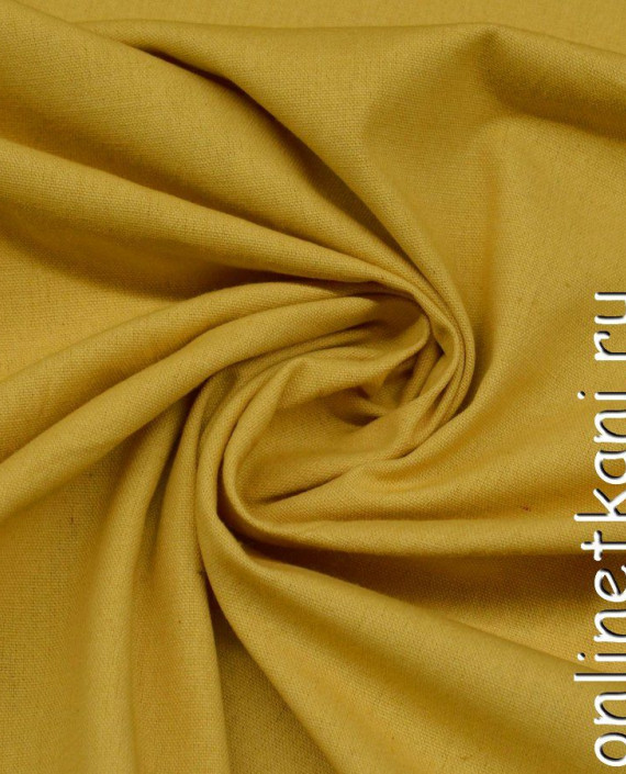 Ткань Лен 0356 цвет желтый картинка