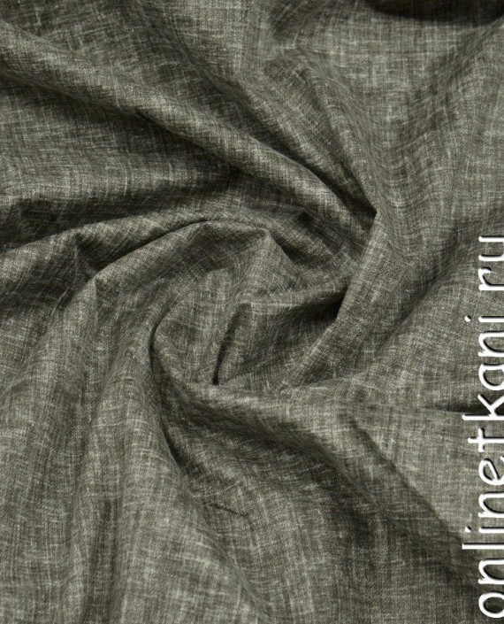 Ткань Лен 0368 цвет серый меланж картинка