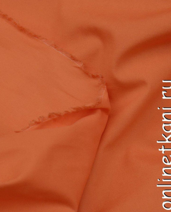 Ткань Лен 0401 цвет оранжевый картинка 2