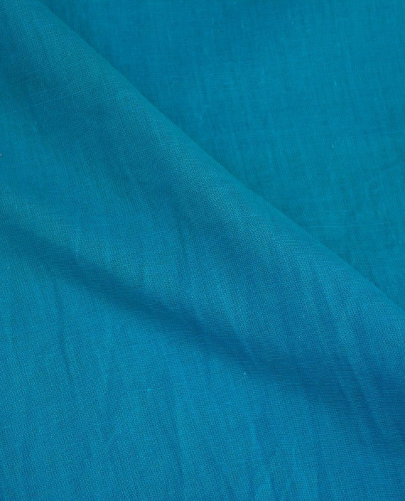 Ткань Лен Рубашечный 0417 цвет голубой картинка 2