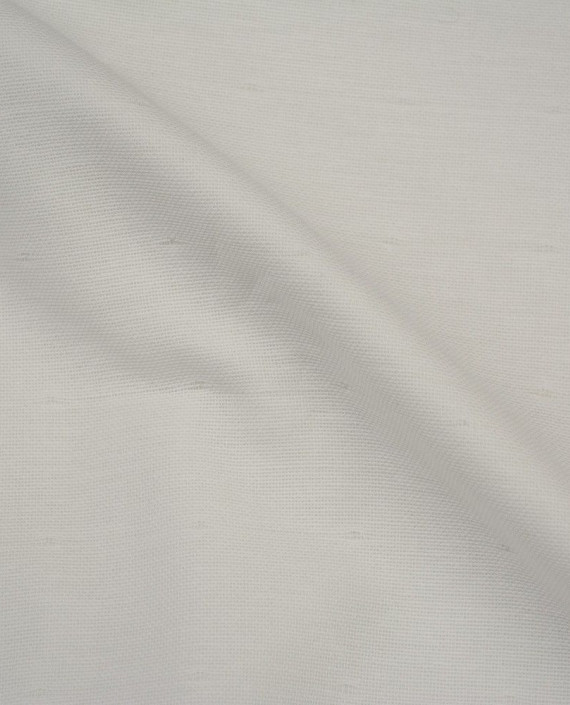 Ткань Лен Костюмный 0440 цвет белый картинка 2