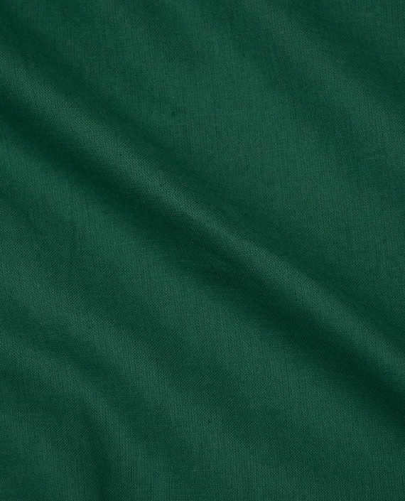 Ткань Лен Рубашечный 0445 цвет зеленый картинка 2