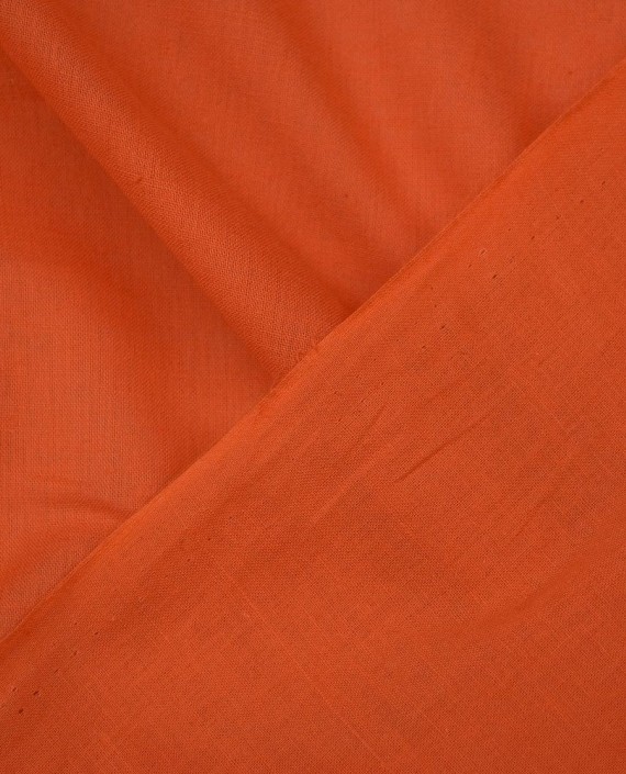 Ткань Лен Рубашечный 0463 цвет оранжевый картинка 1