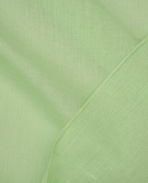 Ткань Лен Рубашечный 0465 цвет зеленый картинка 1