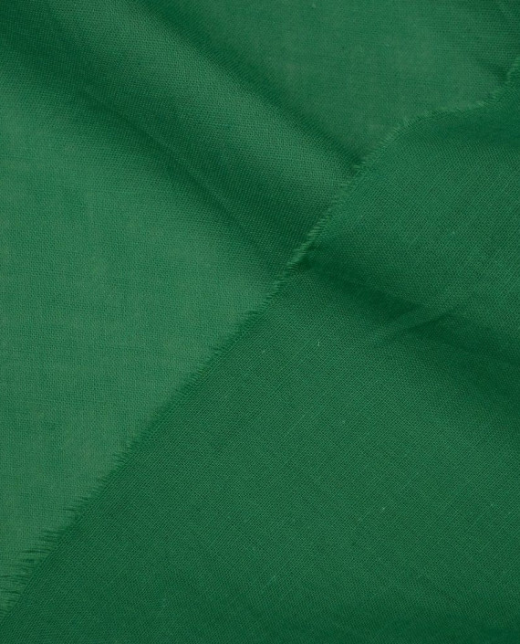 Ткань Лен Рубашечный 0469 цвет зеленый картинка 1