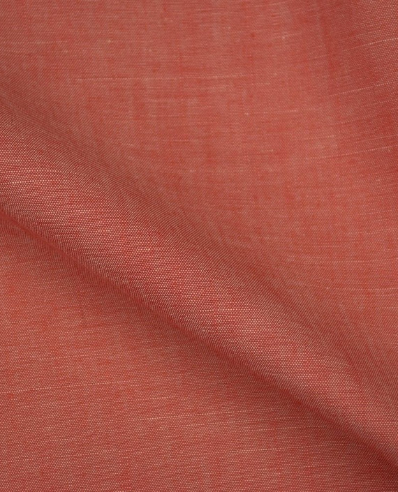 Ткань Лен Рубашечно-костюмный 0473 цвет красный картинка 1