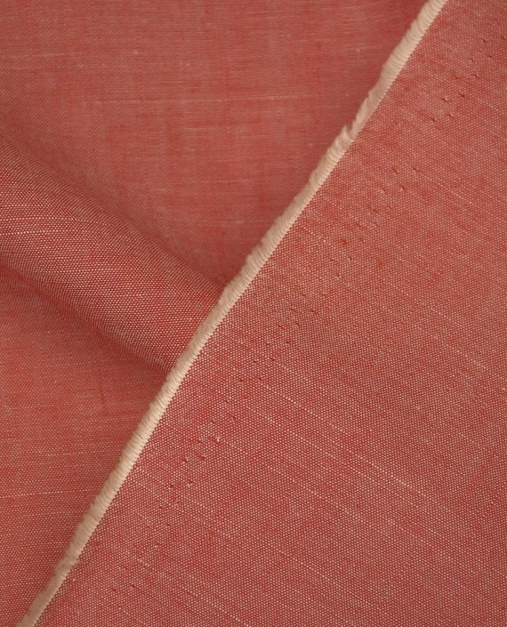 Ткань Лен Рубашечно-костюмный 0473 цвет красный картинка 2