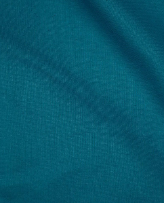 Ткань Лен Рубашечный 0477 цвет бирюзовый картинка 2