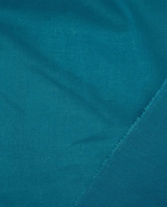 Ткань Лен Рубашечный 0477 цвет бирюзовый картинка 1