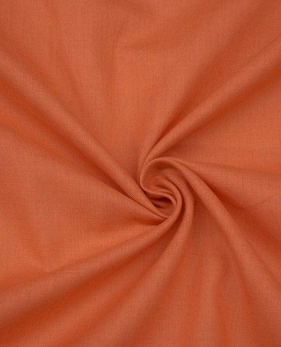 Ткань Лен Рубашечный 0497 цвет оранжевый картинка