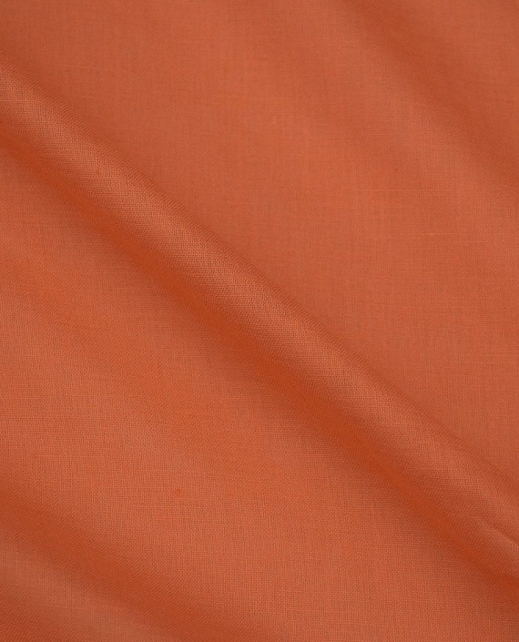 Ткань Лен Рубашечный 0497 цвет оранжевый картинка 2
