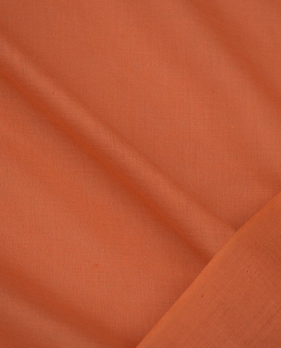 Ткань Лен Рубашечный 0497 цвет оранжевый картинка 1