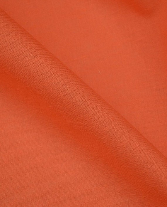 Ткань Лен Рубашечный "Апельсин" 0514 цвет оранжевый картинка 1