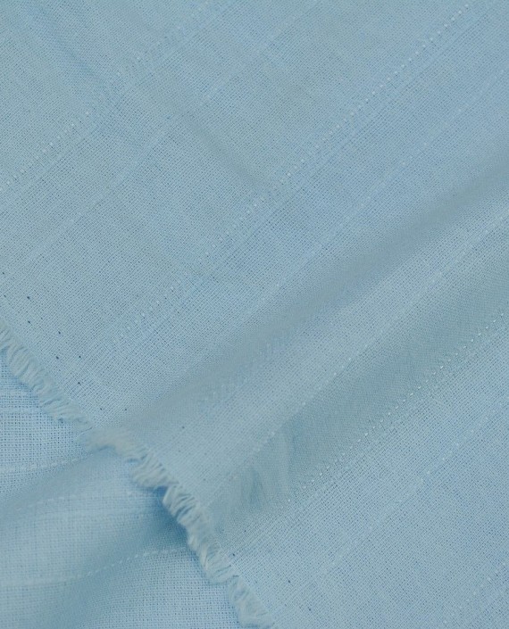 Ткань Лен Рубашечный 0535 цвет голубой картинка 1