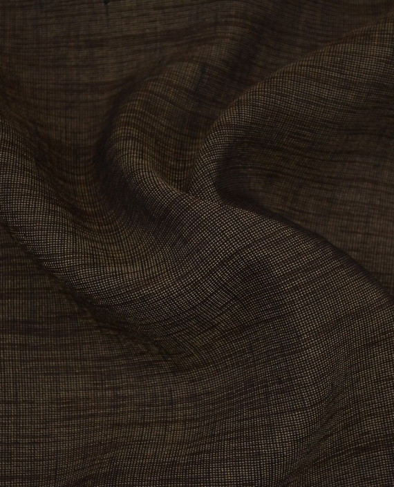 Ткань Лен Рубашечный 0538 цвет коричневый меланж картинка