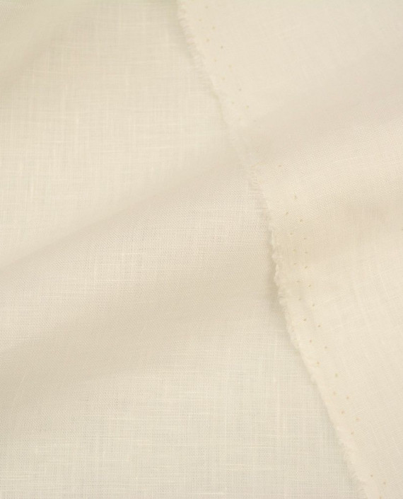 Ткань Лен Рубашечный 0551 цвет белый картинка 2