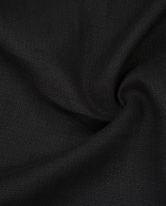 Ткань Лен Костюмный 0556 цвет черный картинка