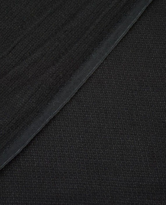 Ткань Лен Костюмный 0556 цвет черный картинка 2