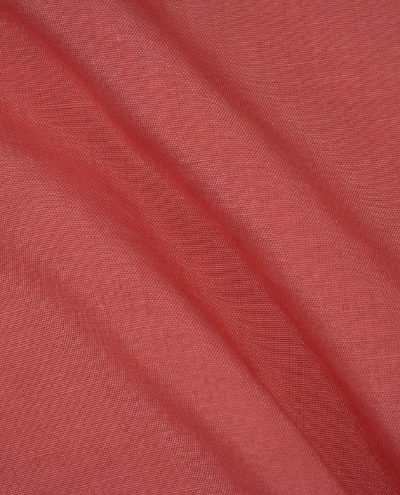 Ткань Лен Рубашечный 0567 цвет красный картинка 2