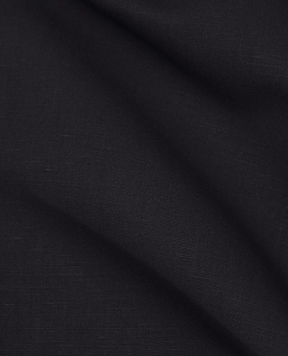 Ткань Лен Костюмный 0572 цвет черный картинка 1