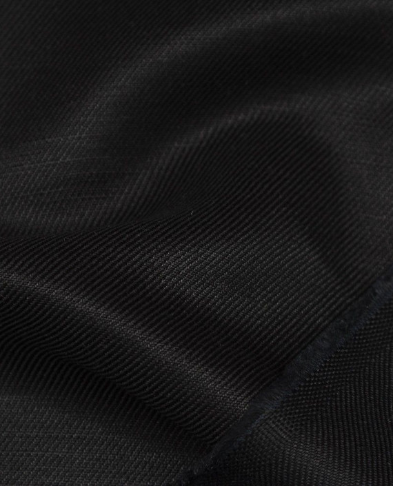 Ткань Лен Рубашечный 0582 цвет черный картинка 2