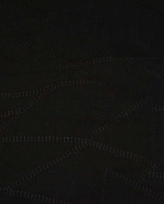 Ткань Лен Рубашечный 0583 цвет черный абстрактный картинка