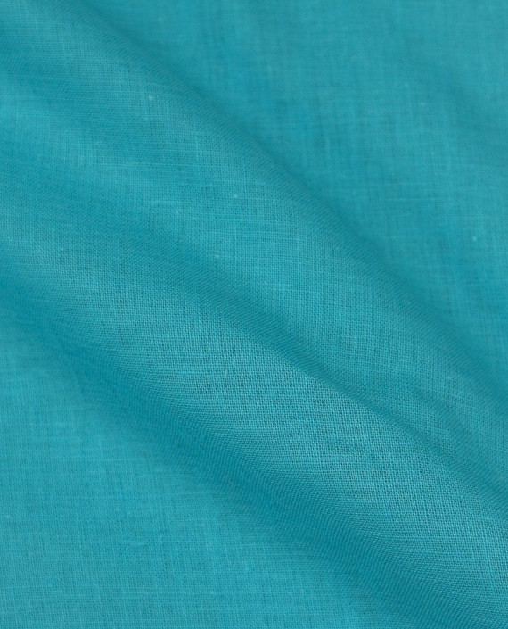 Ткань Лен Рубашечный 0593 цвет бирюзовый картинка 2