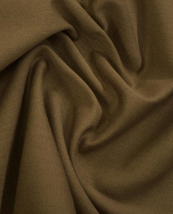 Ткань Лен Костюмный 0646 цвет коричневый картинка 2