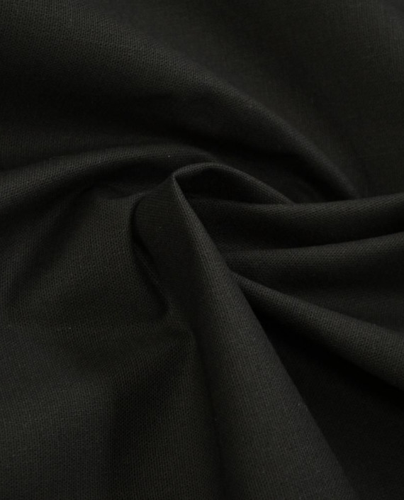 Ткань Лен Костюмный 0651 цвет черный картинка