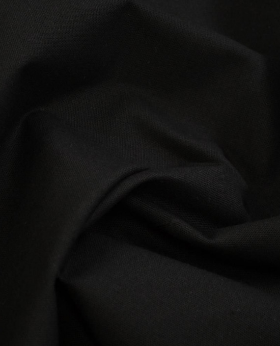 Ткань Лен Костюмный 0651 цвет черный картинка 1