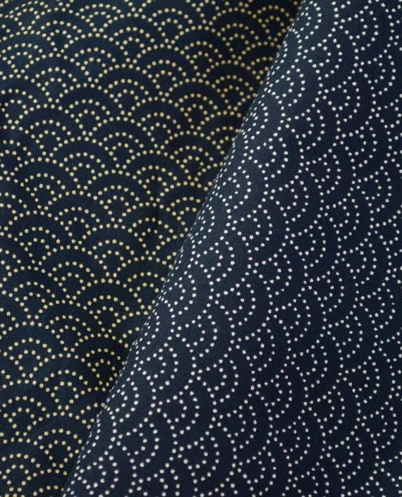 Ткань Лен Костюмный 0675 цвет черный геометрический картинка 2