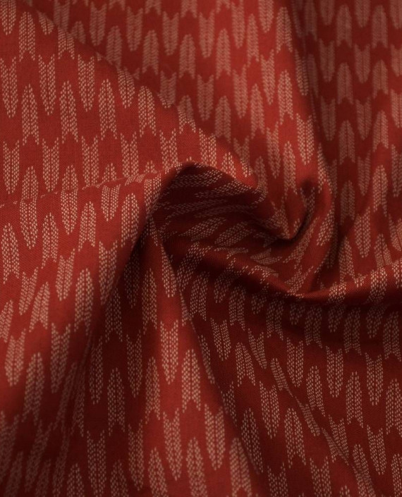 Ткань Лен Костюмный 0676 цвет бордовый абстрактный картинка