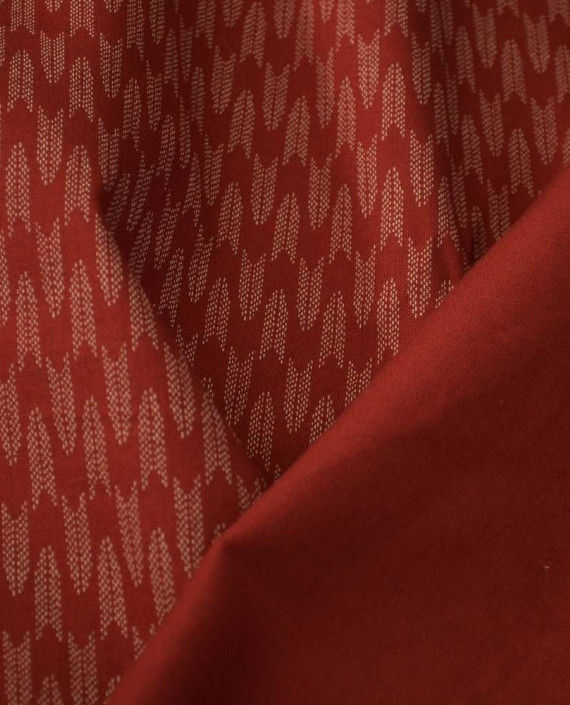 Ткань Лен Костюмный 0676 цвет бордовый абстрактный картинка 1
