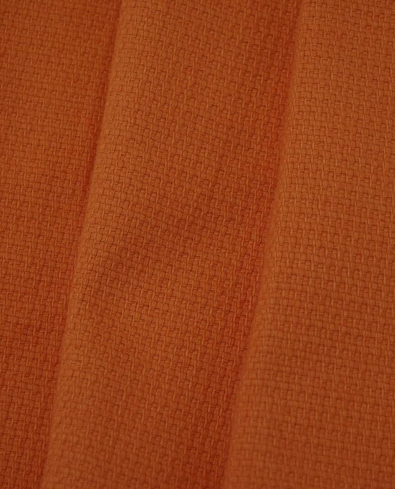 Ткань Лен Костюмный Рогожка 0690 цвет оранжевый картинка