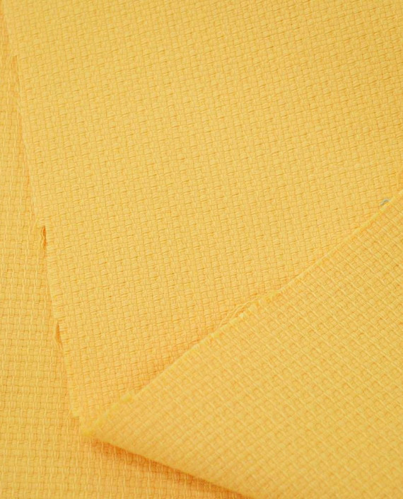 Ткань Лен Костюмный Рогожка 0691 цвет оранжевый картинка 2