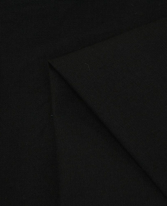 Ткань Лен Костюмный 0701 цвет черный картинка 2