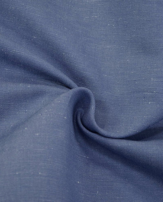 Ткань Лен Костюмный 0704 цвет синий картинка