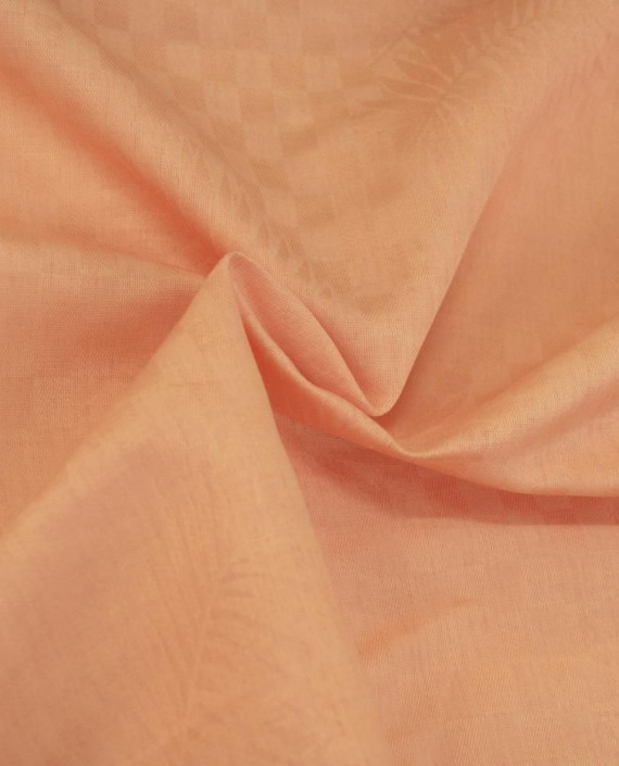 Ткань Лен Рубашечный 0717 цвет оранжевый картинка