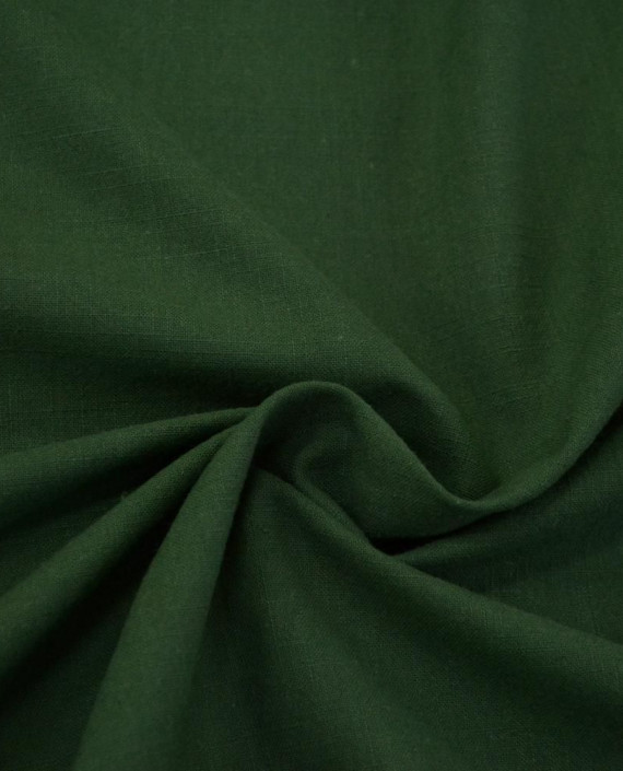 Ткань Лен Рубашечный 0733 цвет зеленый картинка