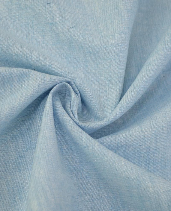Ткань Лен Рубашечный 0738 цвет голубой картинка