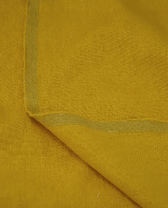 Ткань Лен Рубашечный 0740 цвет желтый картинка 2