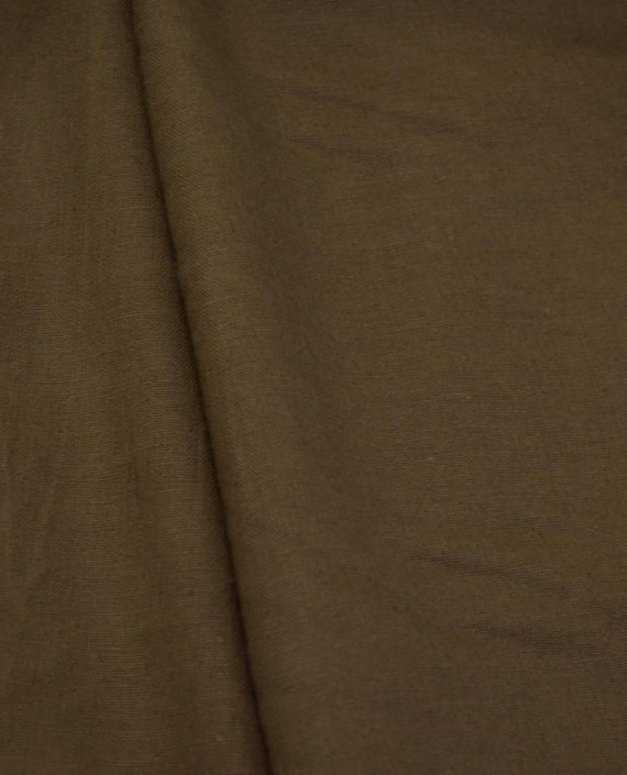 Ткань Лен Костюмный 0744 цвет коричневый картинка 2