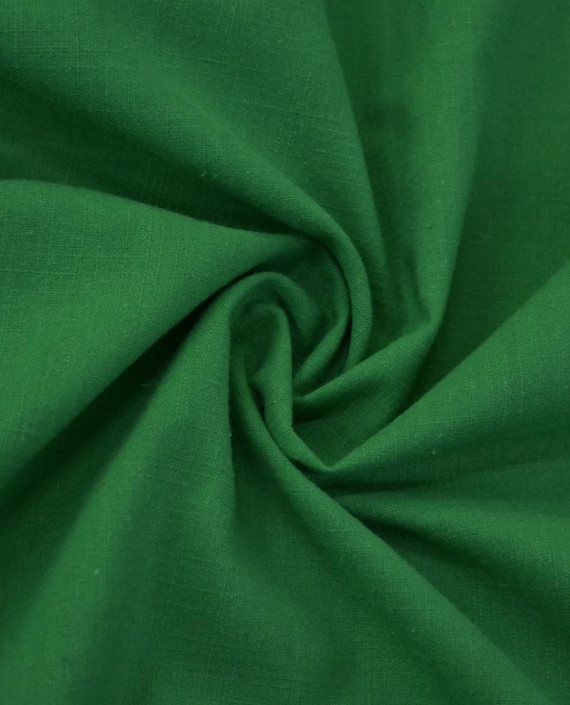 Ткань Лен Рубашечный 0745 цвет зеленый картинка
