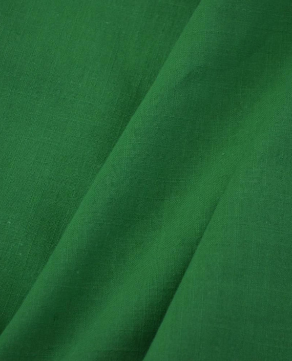 Ткань Лен Рубашечный 0745 цвет зеленый картинка 1