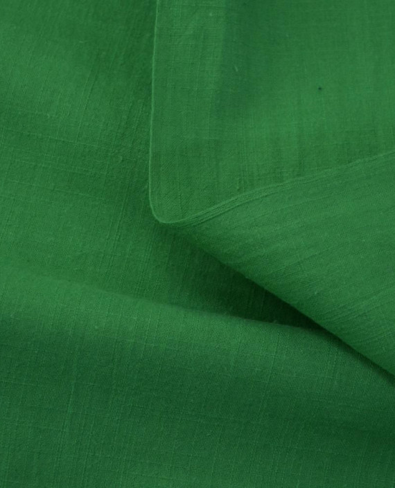 Ткань Лен Рубашечный 0745 цвет зеленый картинка 2