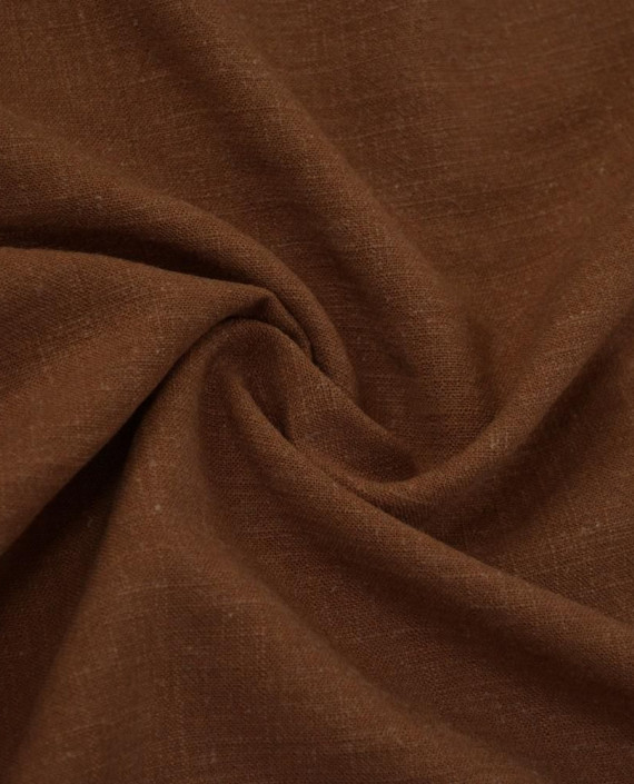 Ткань Лен Рубашечный (БРАК) 0751 цвет коричневый картинка