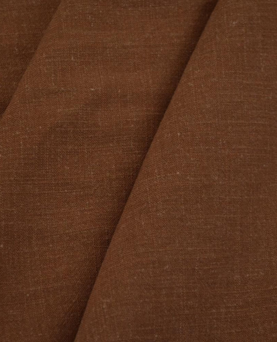 Ткань Лен Рубашечный (БРАК) 0751 цвет коричневый картинка 1
